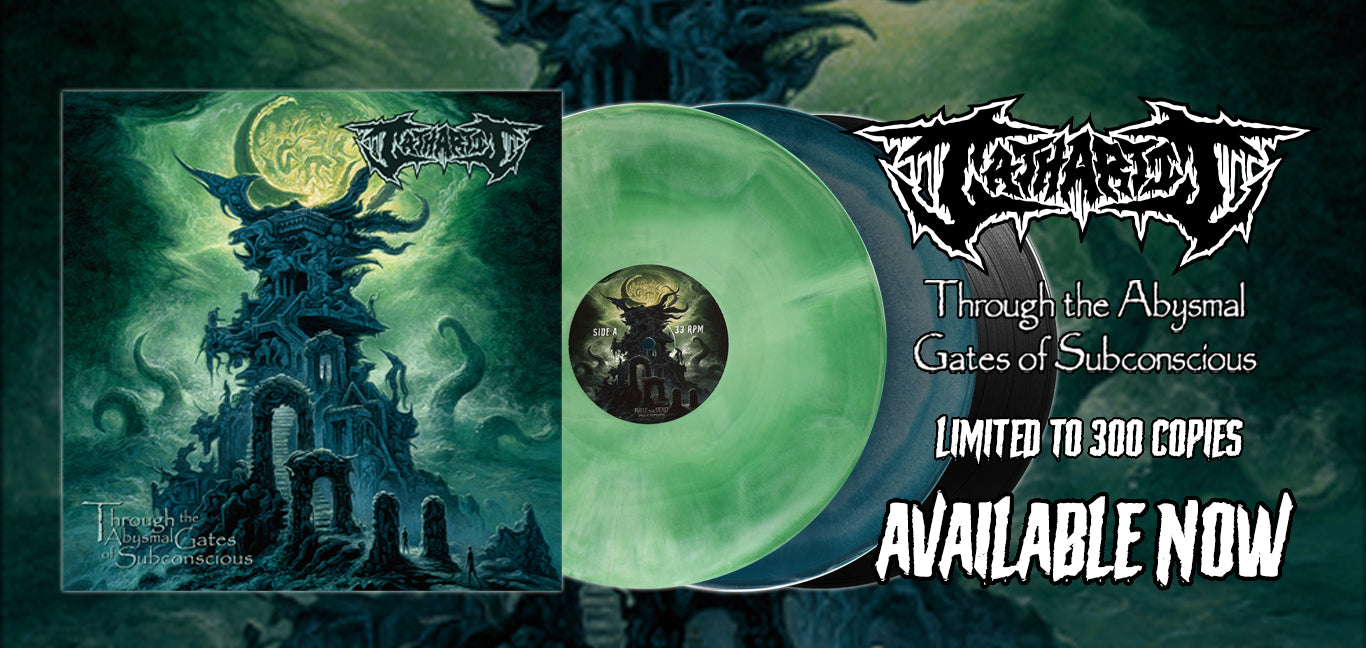 <img src="limited_edition_banner.jpg" alt="'Through the Abysmal Gates of Subconscious' Limited Edition Vinyl - A return to death metal roots with a hint of melody and doom. Fast and catchy riffs blend seamlessly with slow and intense heavy parts. Limited to 300 copies: 100 Green Galaxy, 100 Transparent Blue with Opaque Grey, 100 Black.">