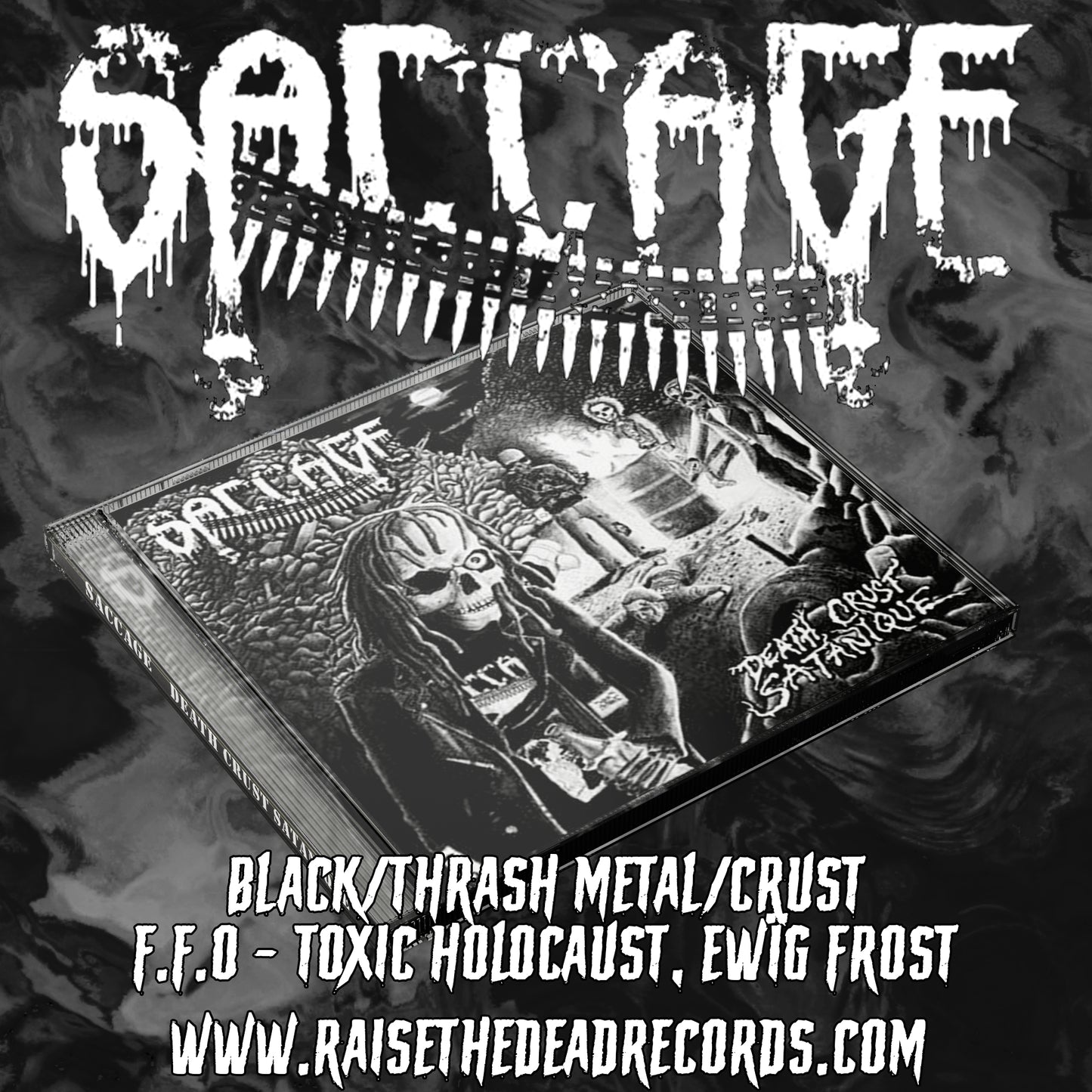 SACCAGE  ‘Death Crust Satanique’ CD
